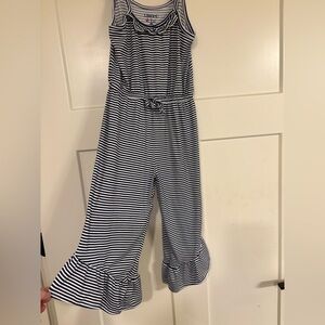 Limited Too Navy and White Striped Jumpsuit